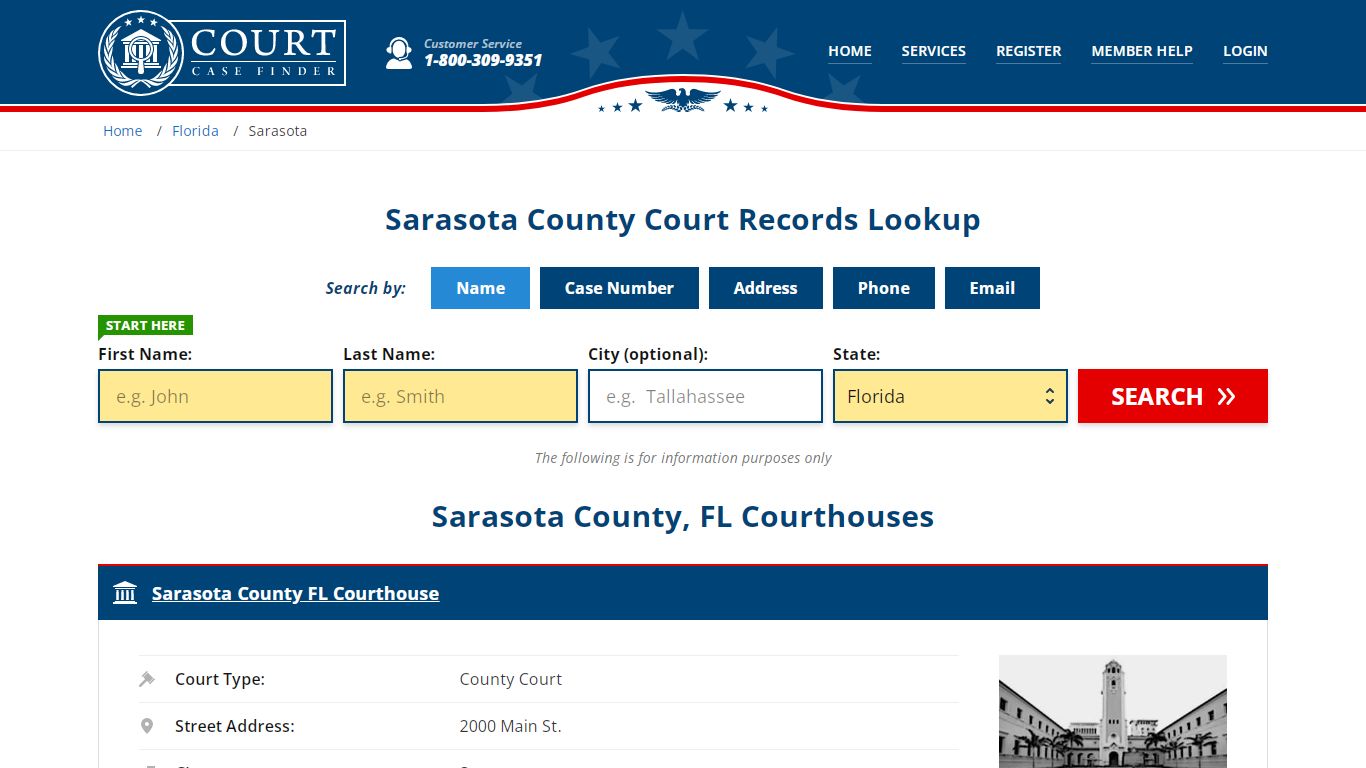 Sarasota County Court Records | FL Case Lookup